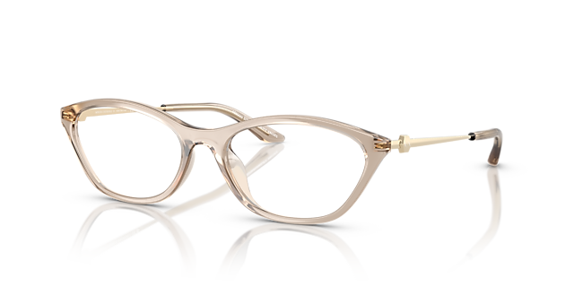 AX3121U Opalescent Light Beige KunststofEyeglass Frames van B24, Hoekweergave