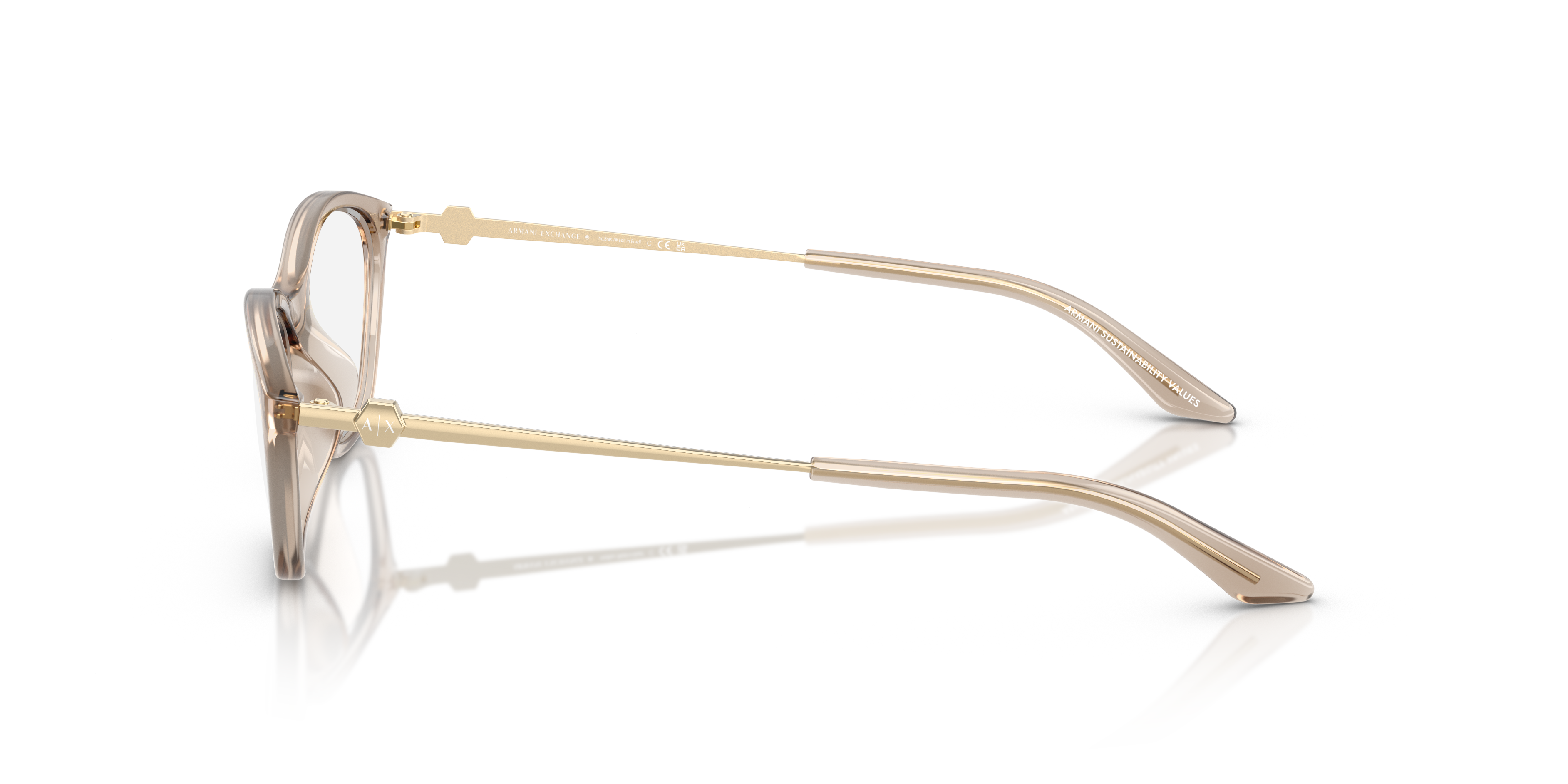 AX3121U Opalescent Light Beige KunststoffEyeglass Frames von B24, Seitenansicht