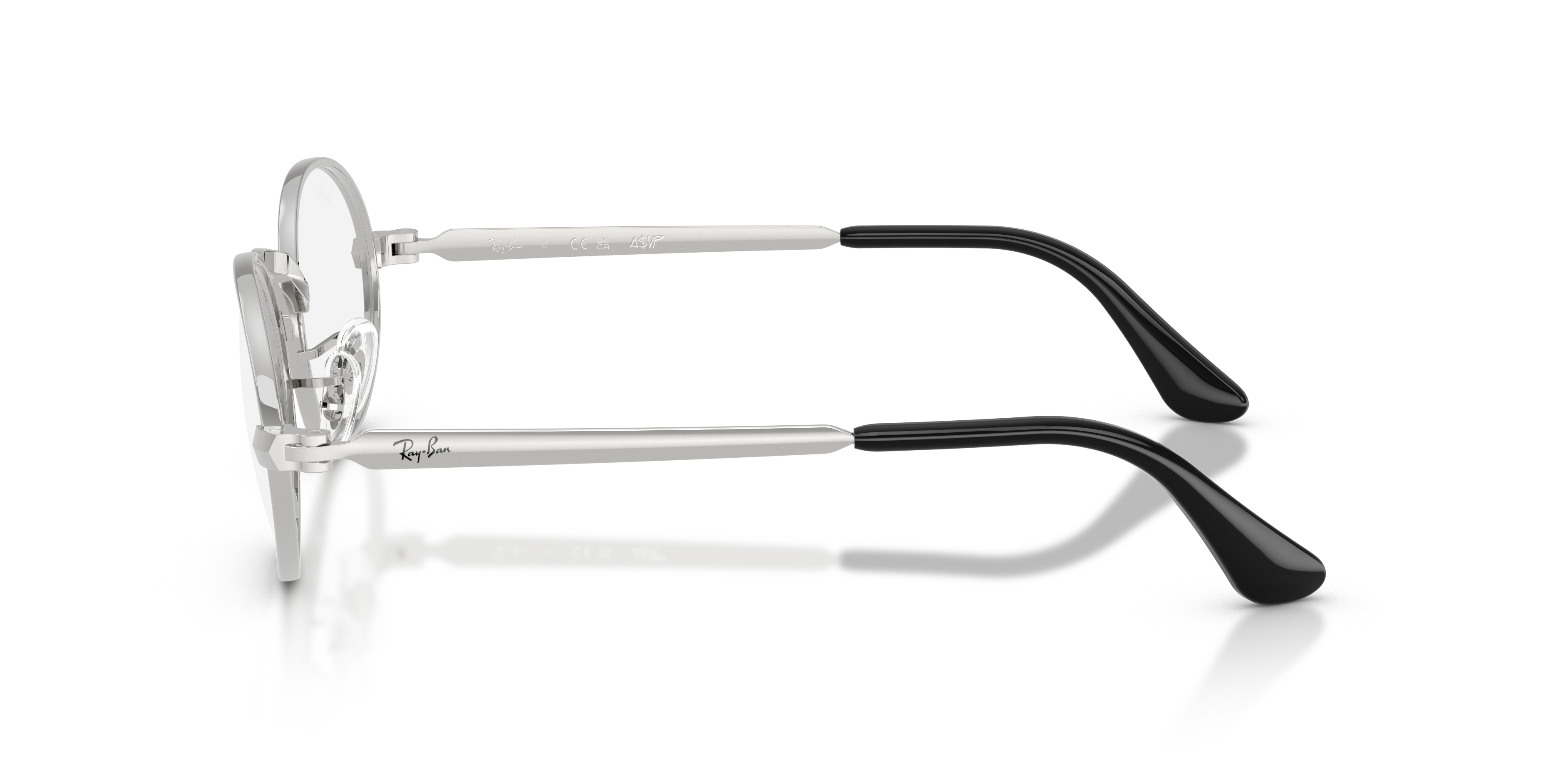 RB3931V Optics By A$AP Rocky Silber MetallEyeglass Frames von B24, Seitenansicht
