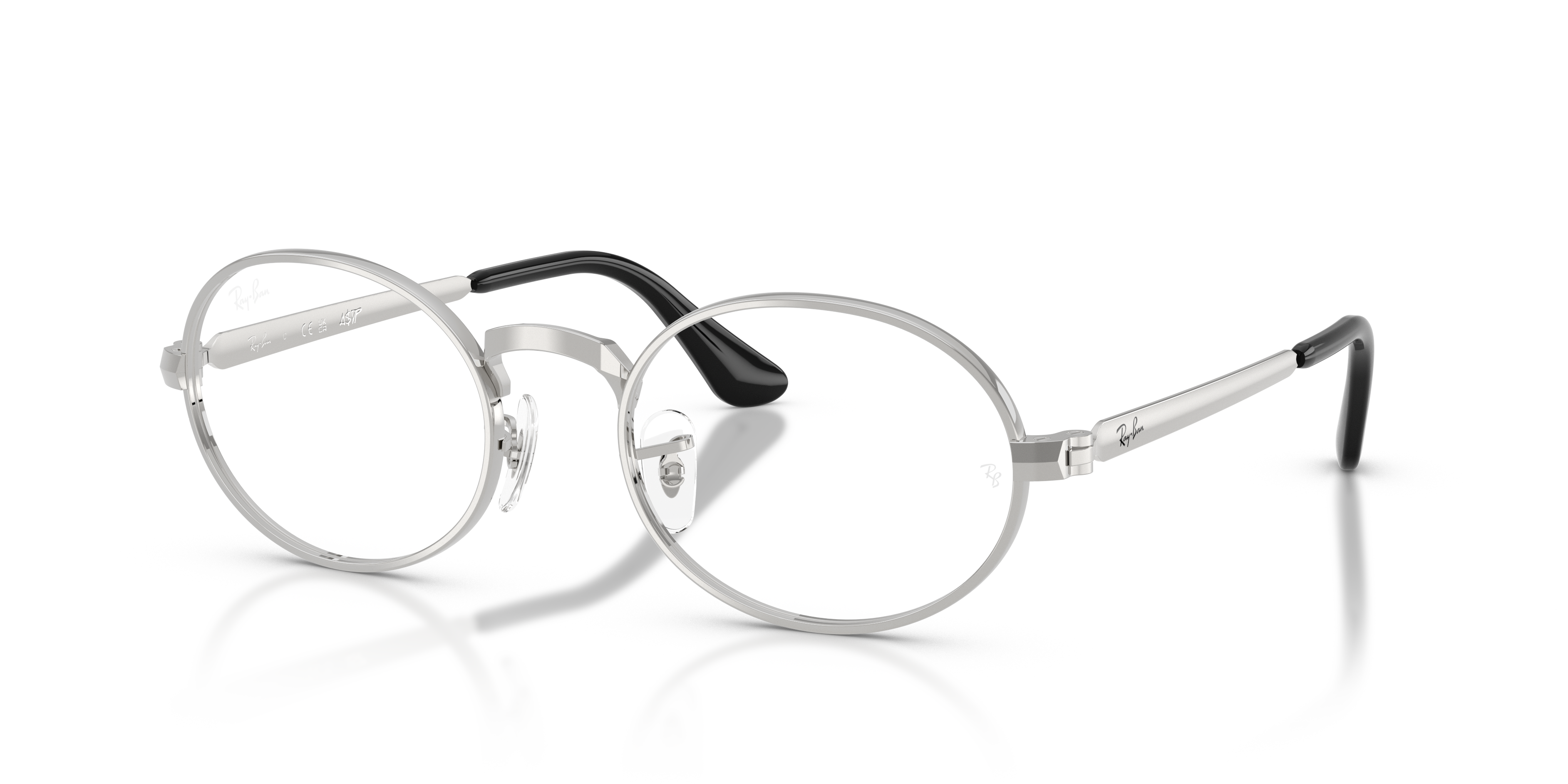 RB3931V Optics By A$AP Rocky Silber MetallEyeglass Frames von B24, Dreiviertelansicht