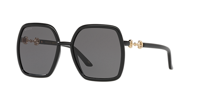 GG0890S Zwart KunststofSunglass Frames van B24, Hoekweergave