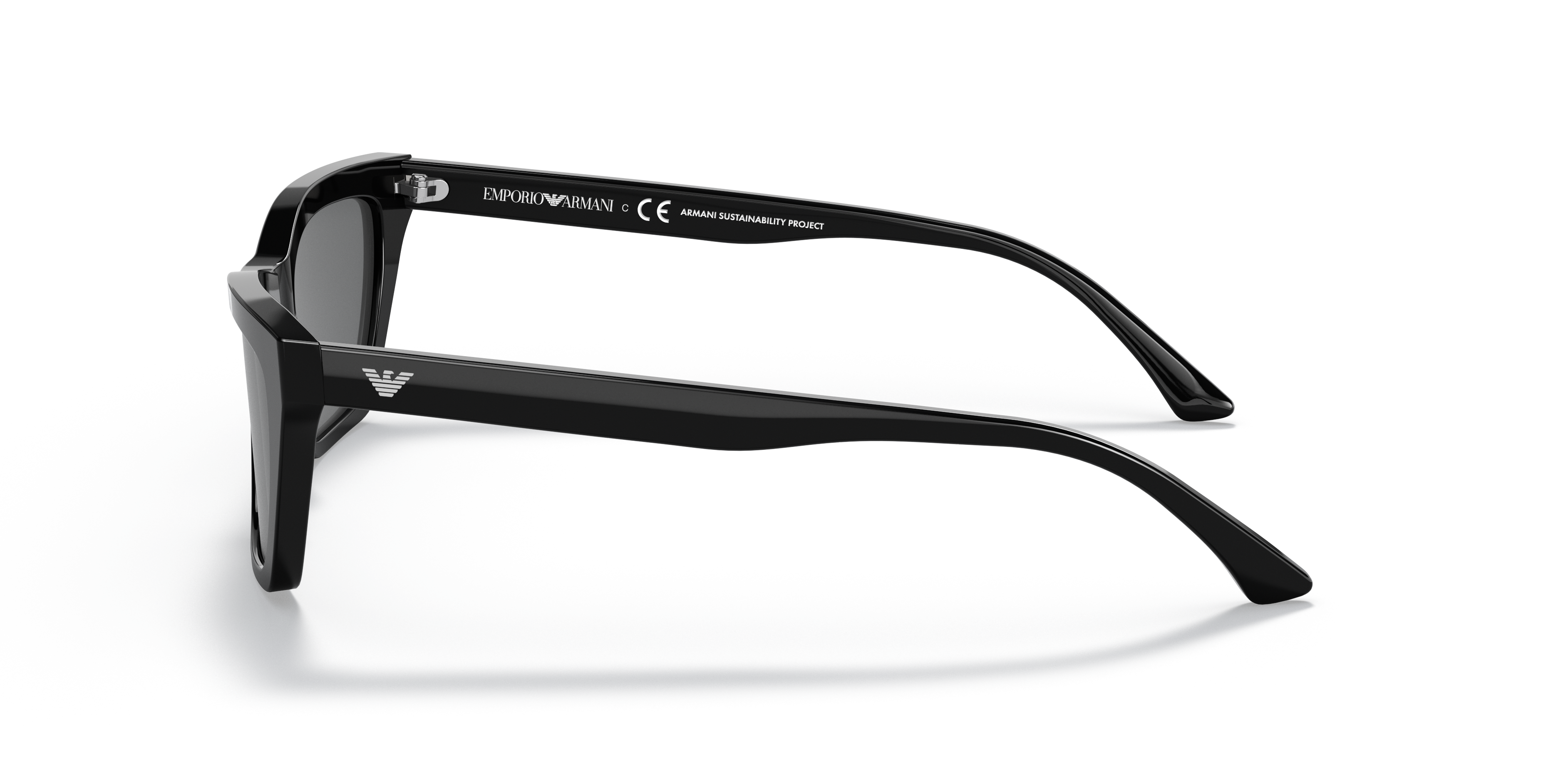 EA4169 Zwart AcetaatSunglass Frames van B24, Zijaanzicht