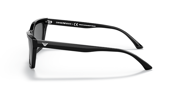 EA4169 Zwart AcetaatSunglass Frames van B24, Zijaanzicht