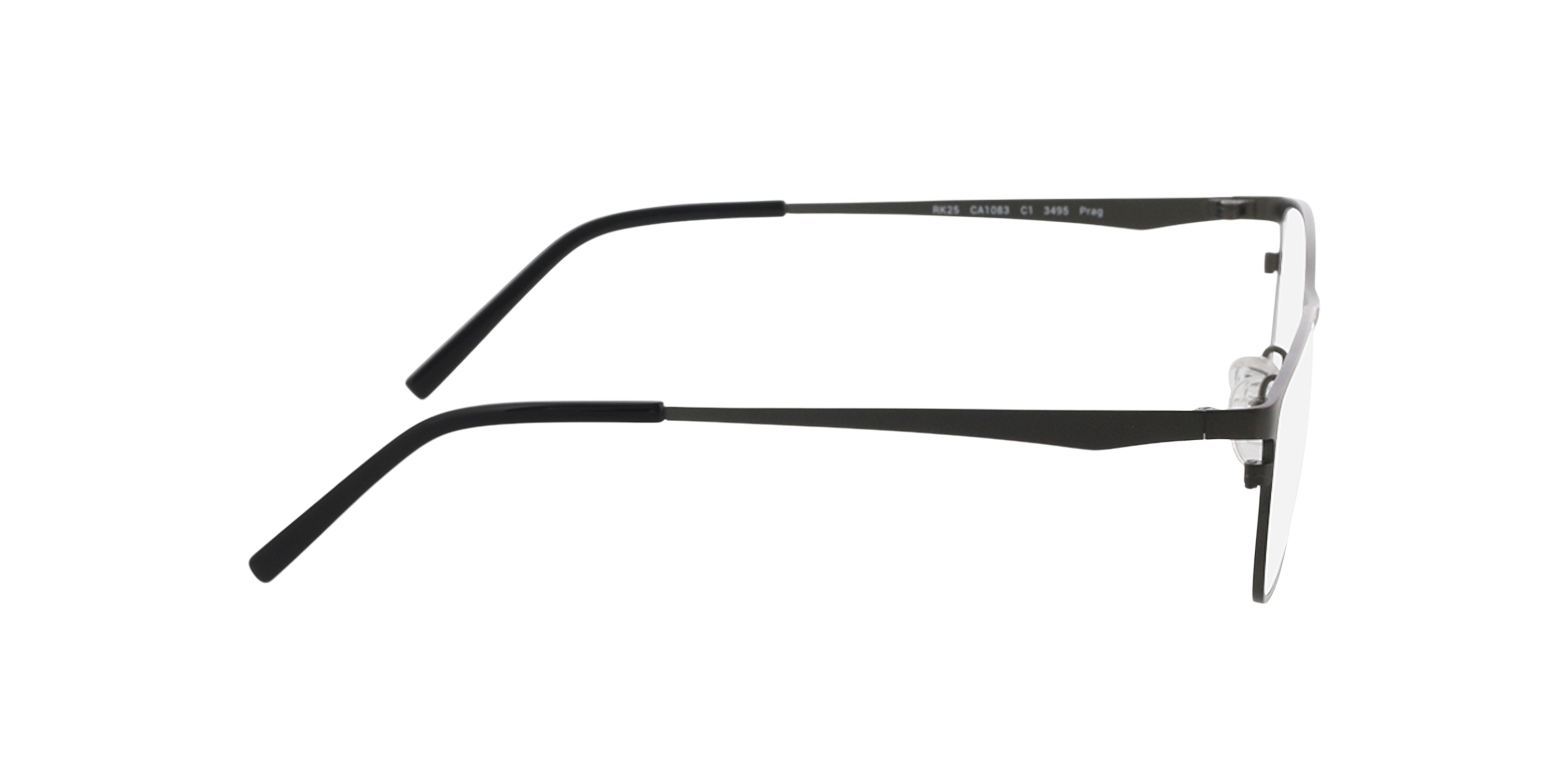 Prag Anthrazit  &  Schwarz TitanEyeglass Frames von B24, Seitenansicht