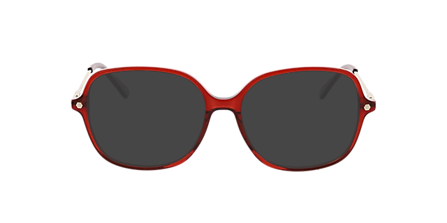 Linz Crystal Burgundy AcetaatEyeglass Frames van B24, met getinte lenzen