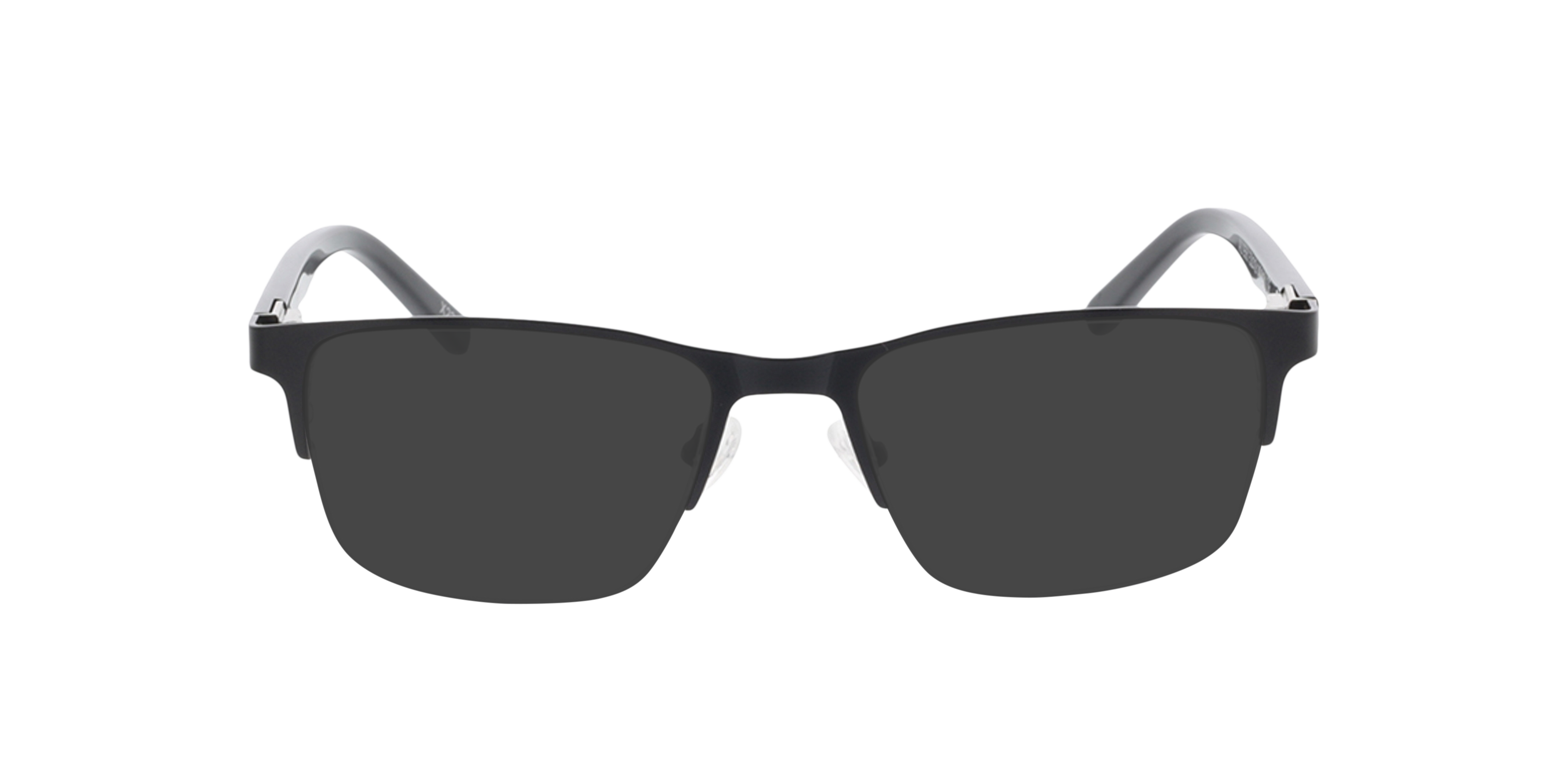 Alamo Matzwart MetaalEyeglass Frames van B24, met getinte lenzen