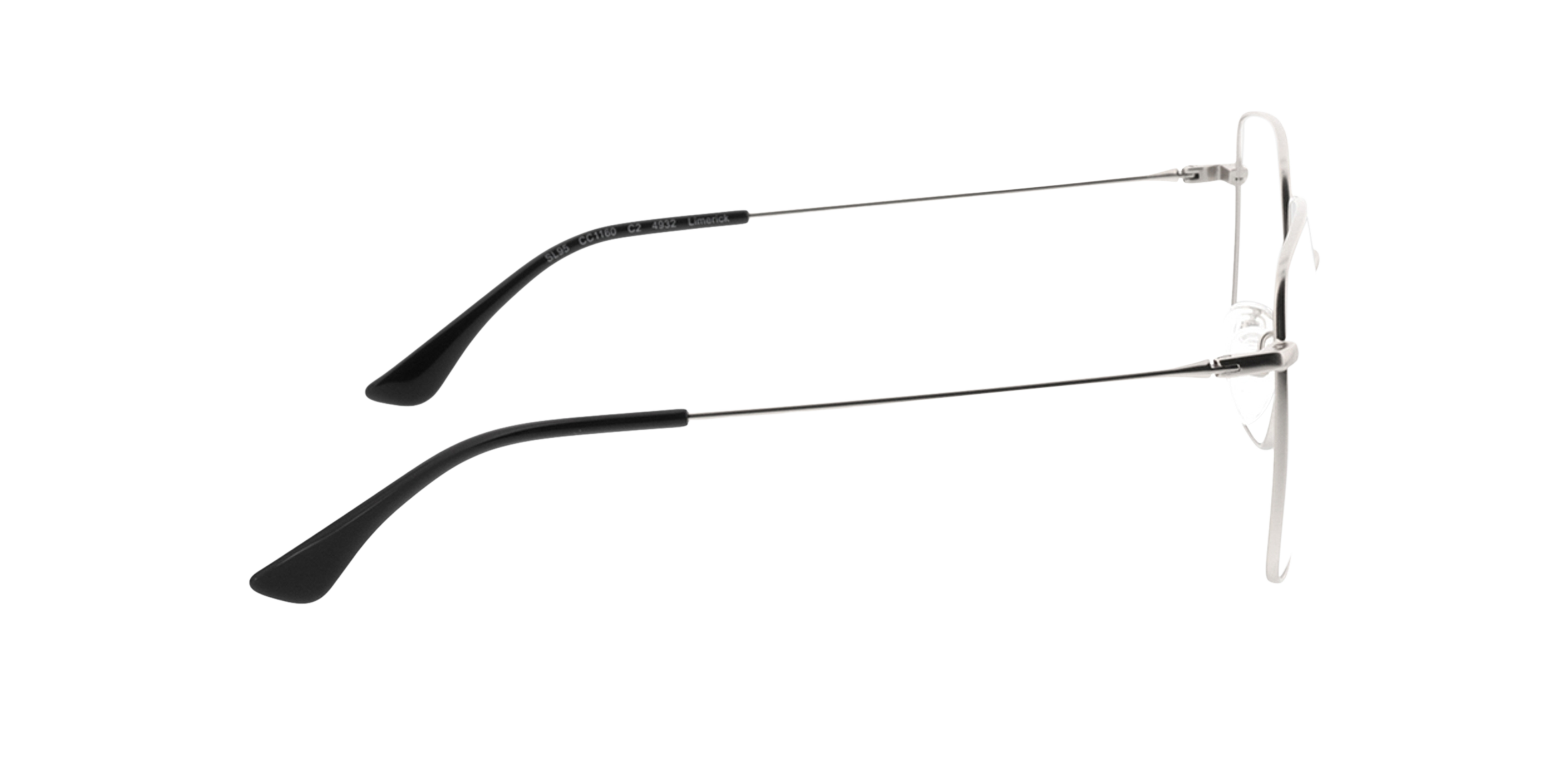 Limerick Zilver MetaalEyeglass Frames van B24, Zijaanzicht