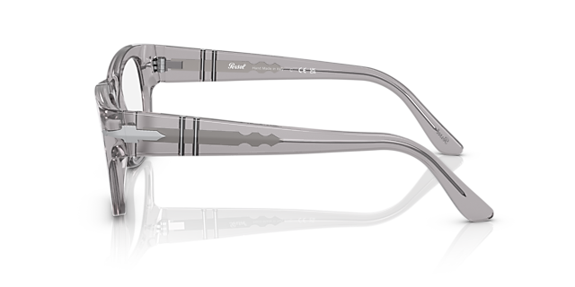 PO3297V Transparant grijs AcetaatEyeglass Frames van B24, Zijaanzicht