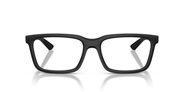 PS 02SV Matzwart KunststofEyeglass Frames van B24, Vooraanzicht