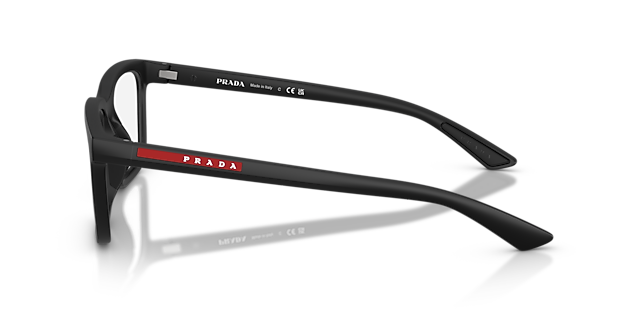 PS 02SV Matzwart KunststofEyeglass Frames van B24, Zijaanzicht