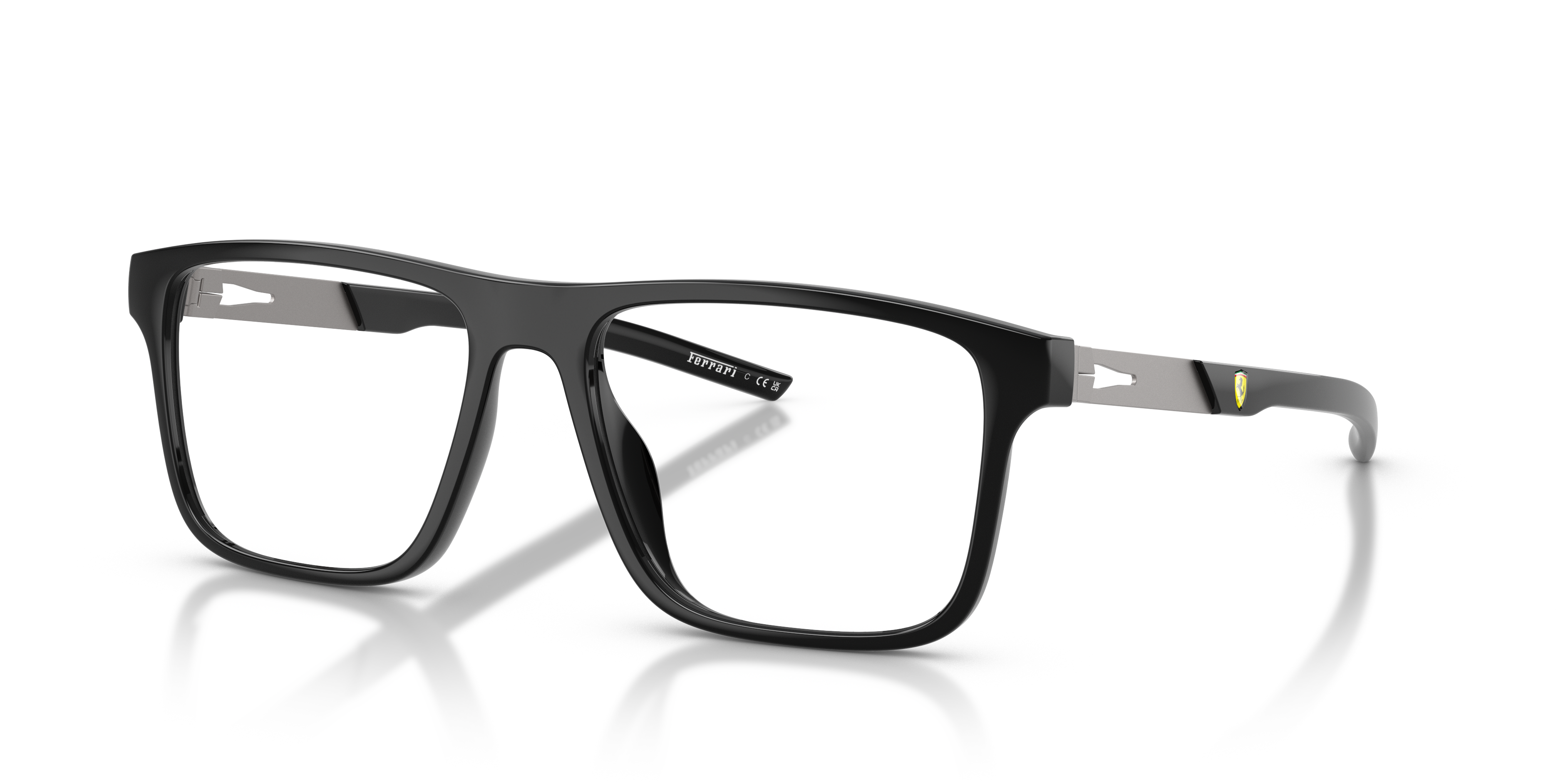 FZ8020U Zwart KunststofEyeglass Frames van B24, Hoekweergave