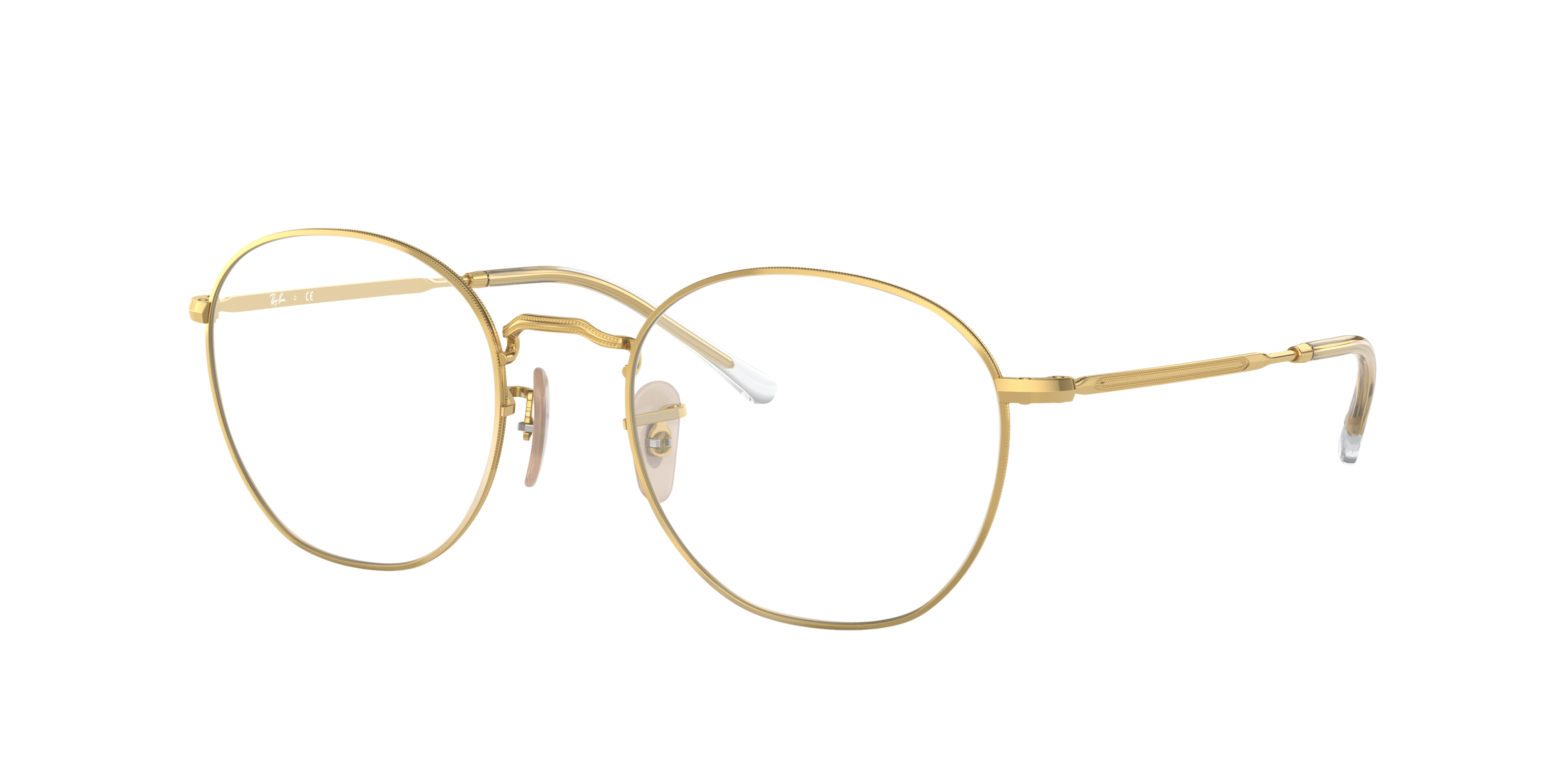 RB6472 Arista Gold MetallEyeglass Frames von B24, Dreiviertelansicht