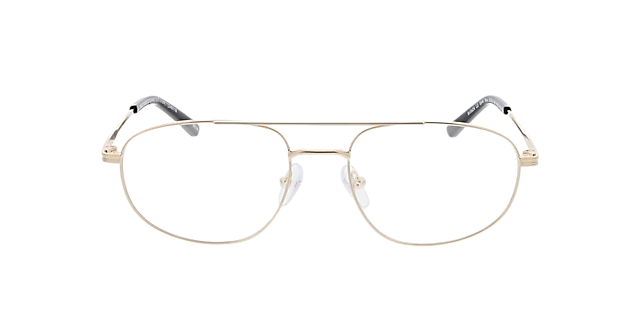 Wien Goud & zwart MetaalEyeglass Frames van B24, Vooraanzicht