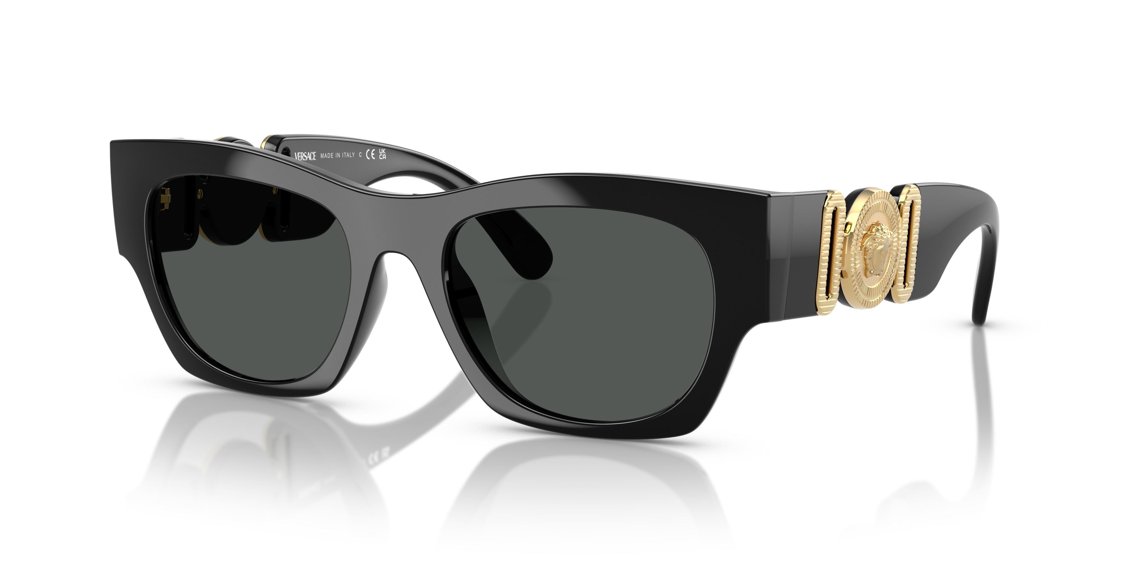 VE4479U Zwart KunststofSunglass Frames van B24, Hoekweergave