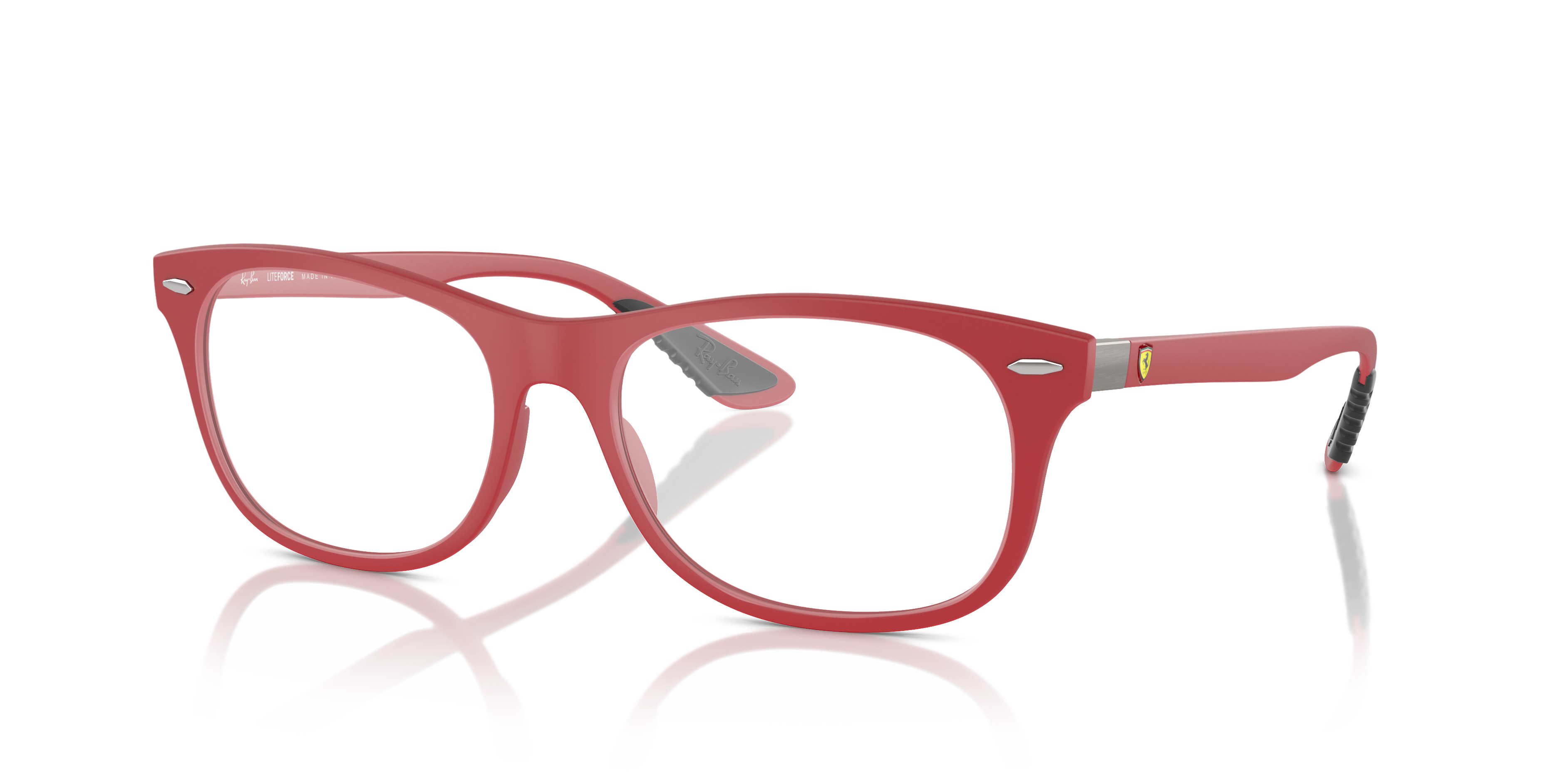 RB7307M Rot KunststoffEyeglass Frames von B24, Dreiviertelansicht
