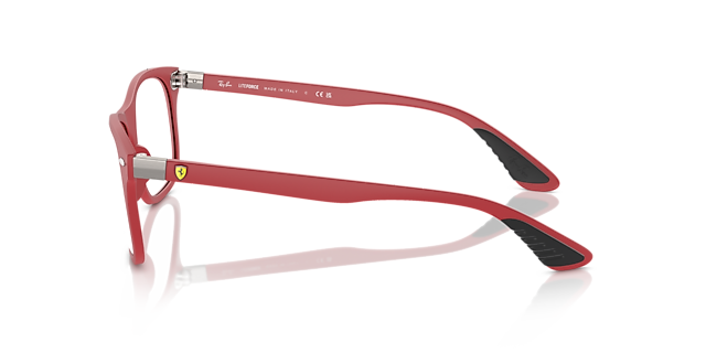 RB7307M Rood KunststofEyeglass Frames van B24, Zijaanzicht