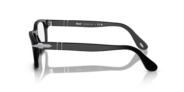 PO3012V Matzwart AcetaatEyeglass Frames van B24, Zijaanzicht