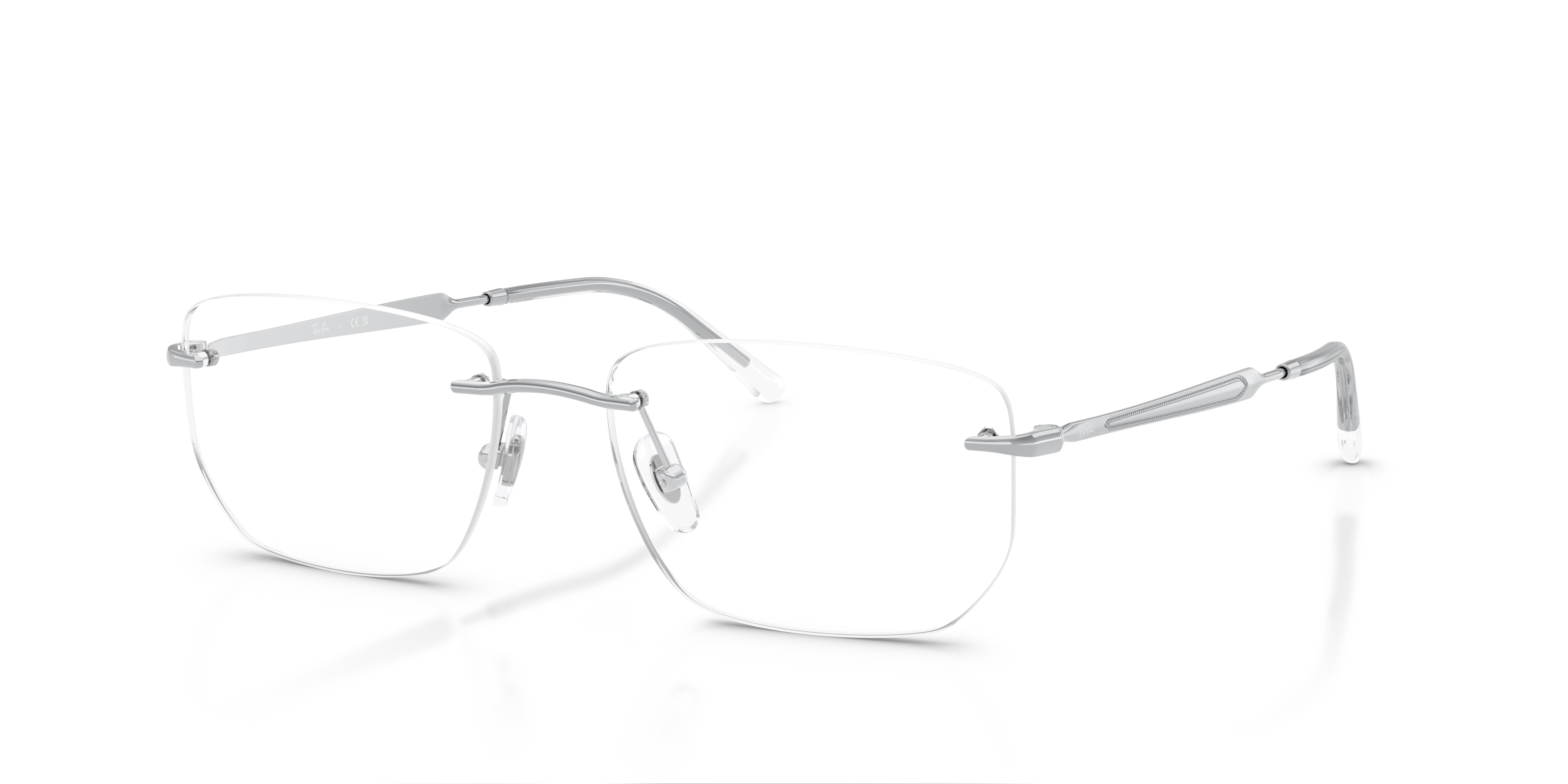 RB3768V Zilver MetaalEyeglass Frames van B24, Hoekweergave