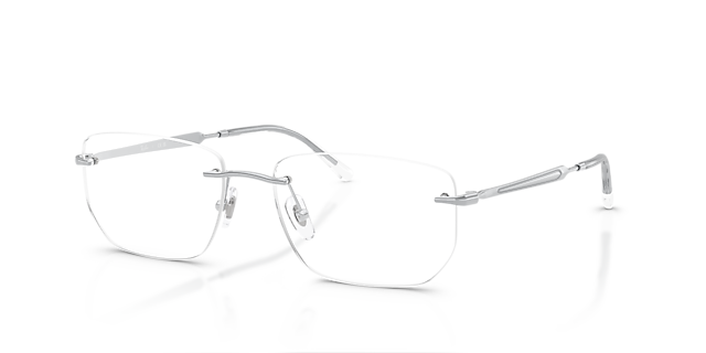 RB3768V Silber MetallEyeglass Frames von B24, Dreiviertelansicht