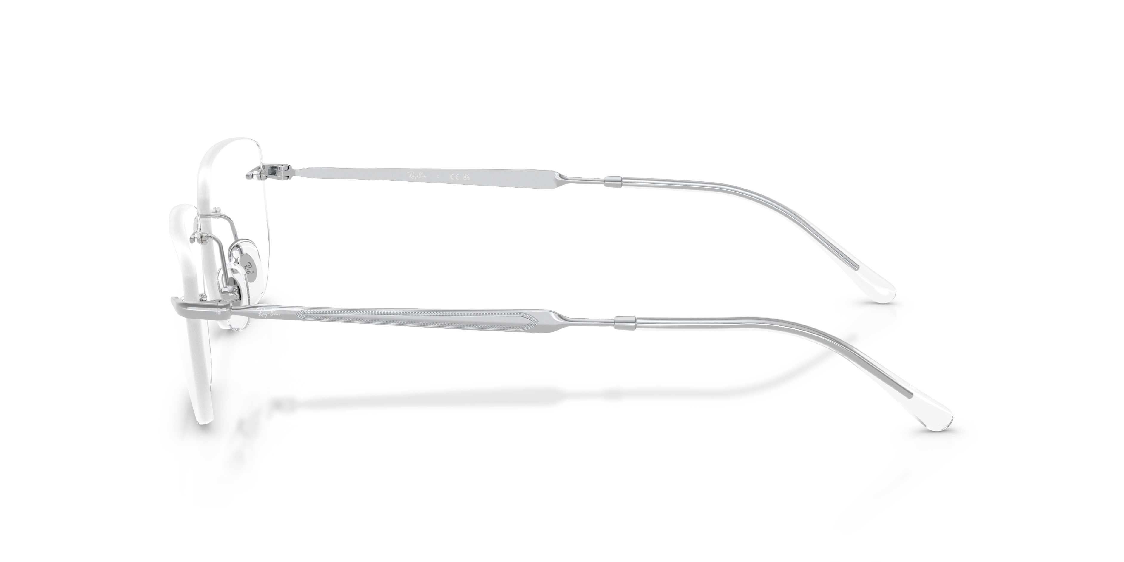 RB3768V Zilver MetaalEyeglass Frames van B24, Zijaanzicht