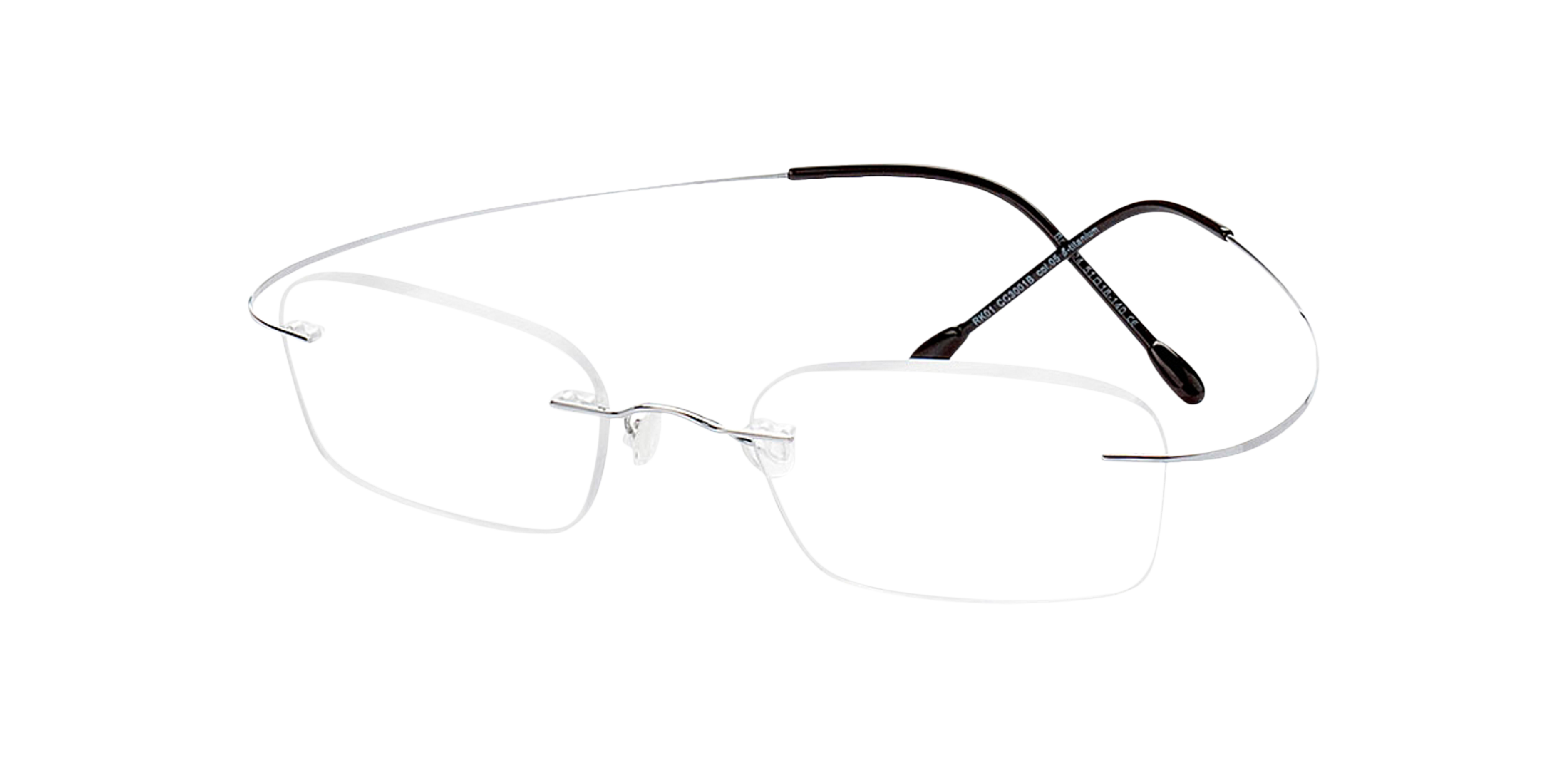 Mackay Zilver TitaanEyeglass Frames van B24, Hoekweergave