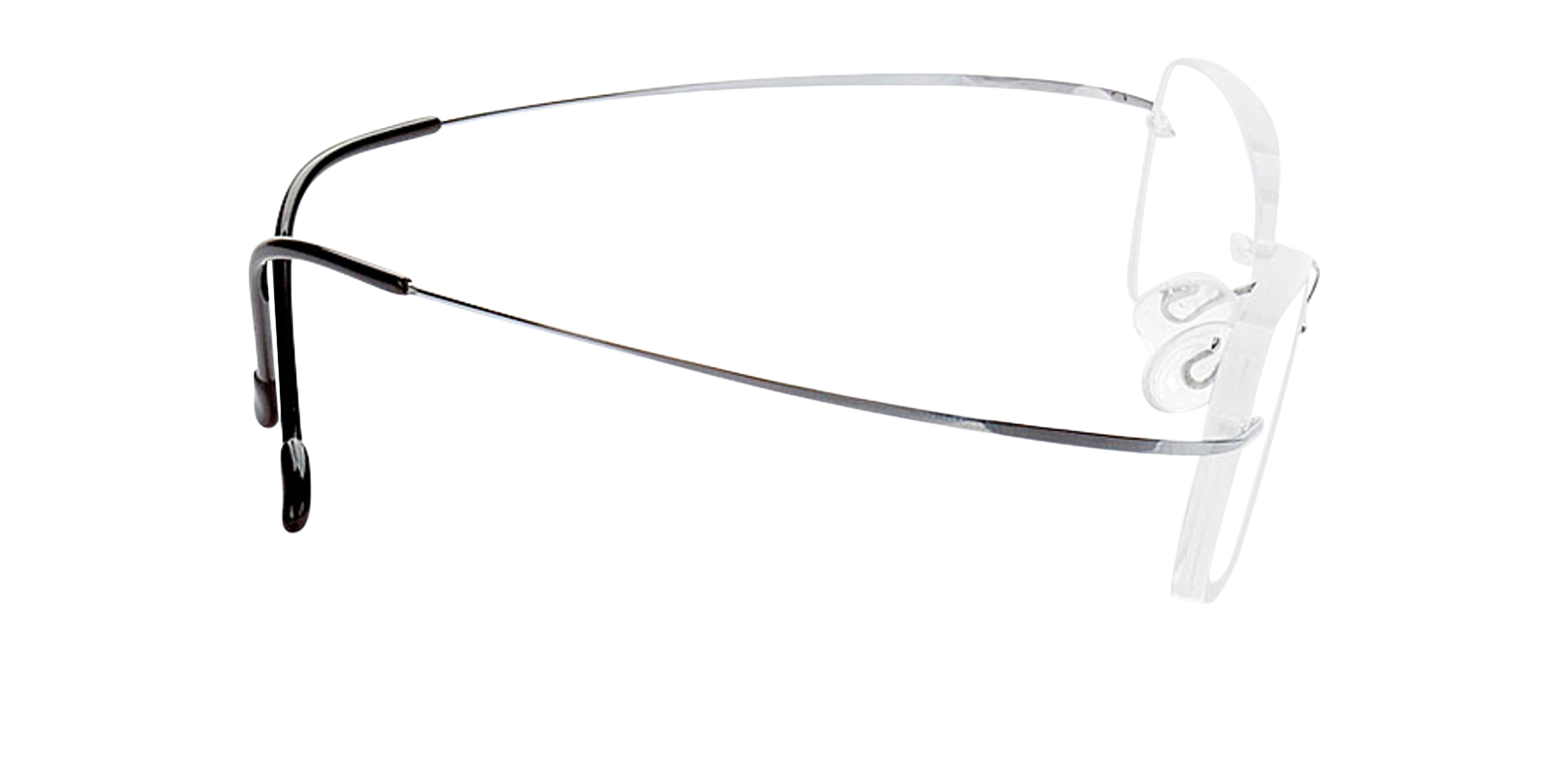 Mackay Zilver TitaanEyeglass Frames van B24, Zijaanzicht