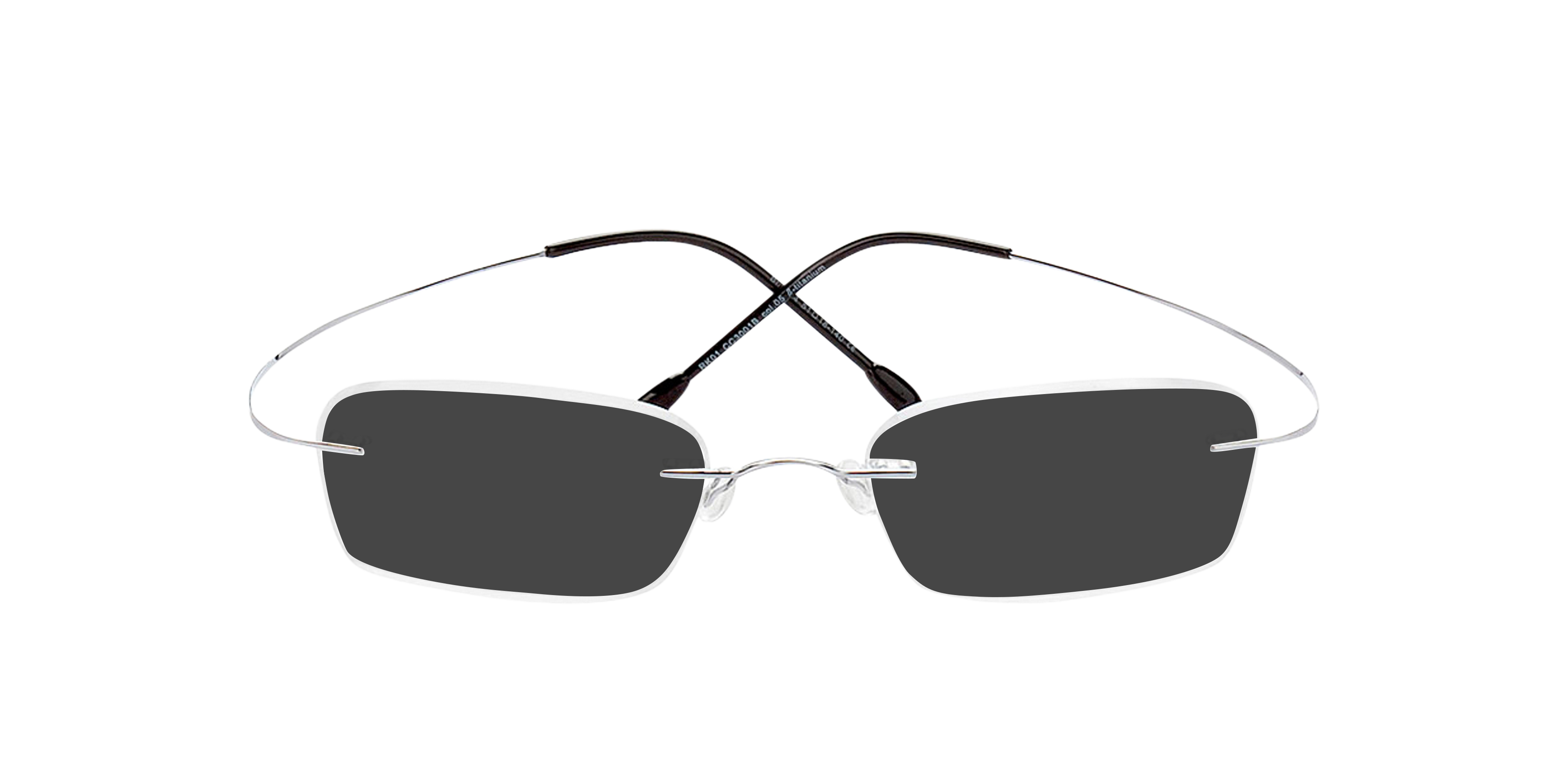 Mackay Zilver TitaanEyeglass Frames van B24, met getinte lenzen