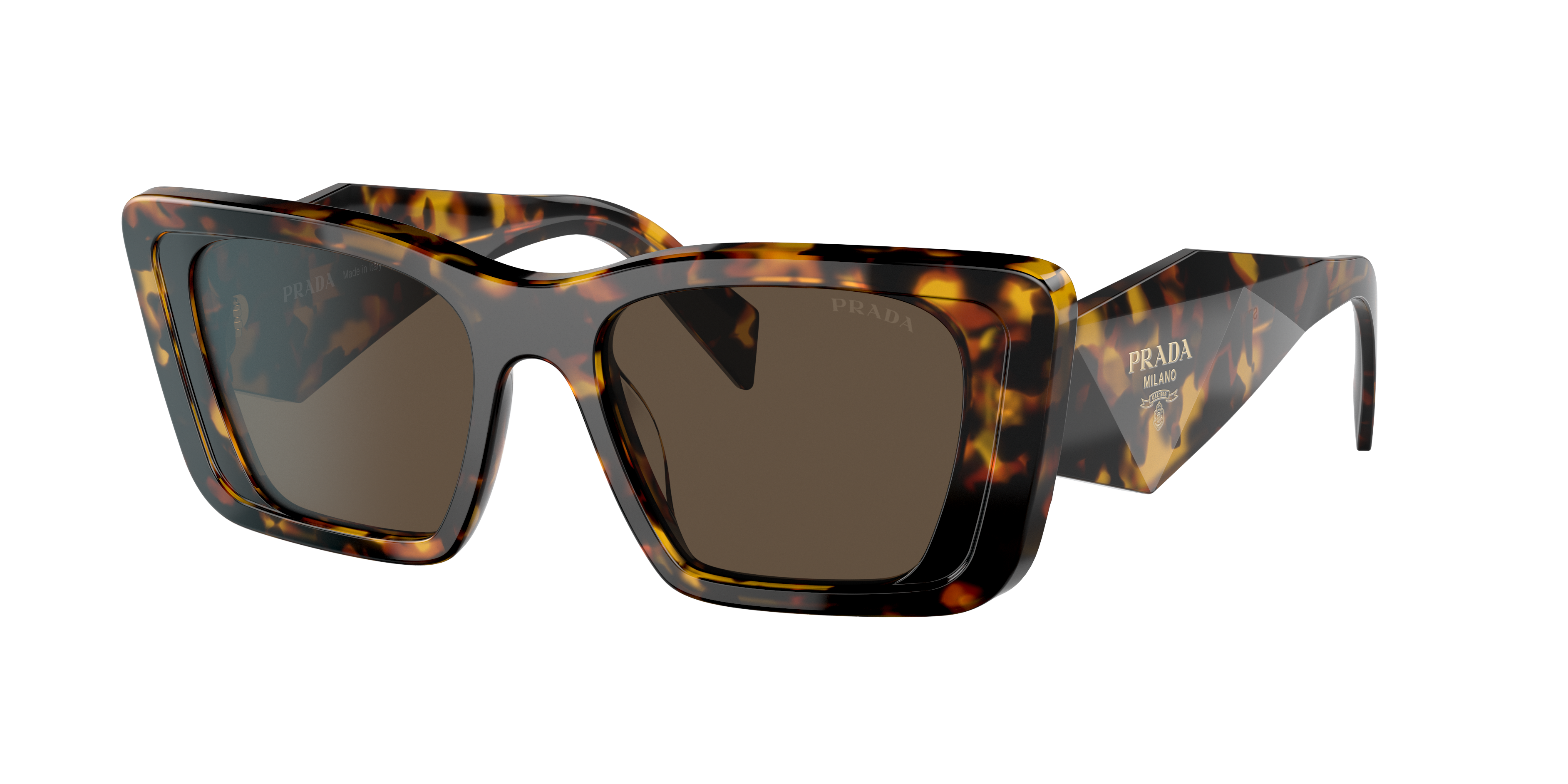 PR 08YS Havana Honigfarben AcetatSunglass Frames von B24, Dreiviertelansicht