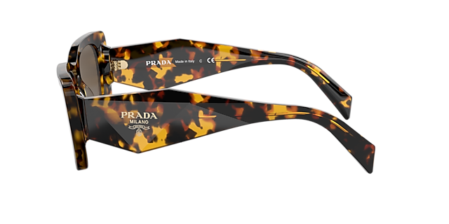 PR 08YS Havana honing AcetaatSunglass Frames van B24, Zijaanzicht