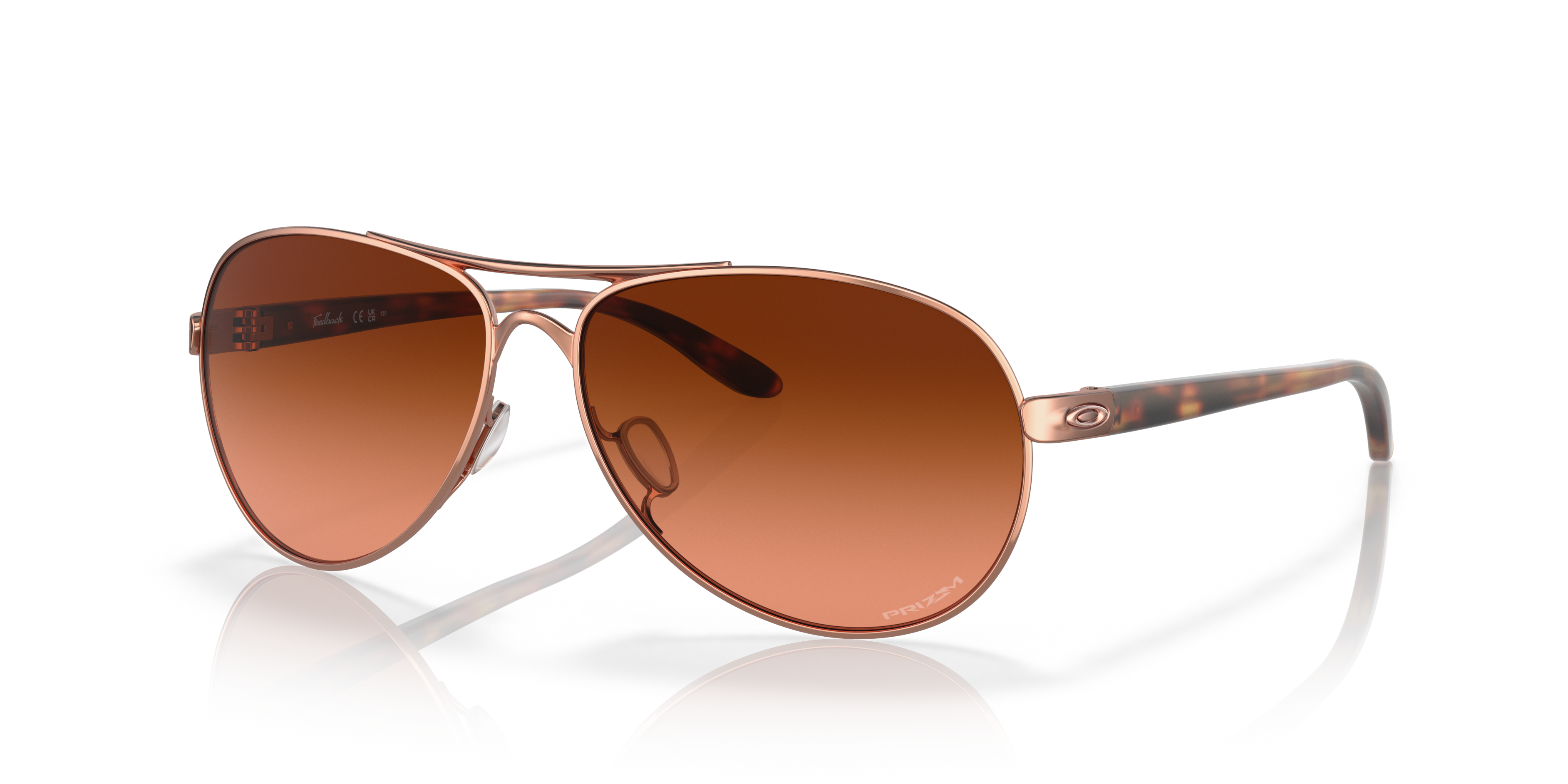 FEEDBACK Roségoud MetaalSunglass Frames van B24, Hoekweergave