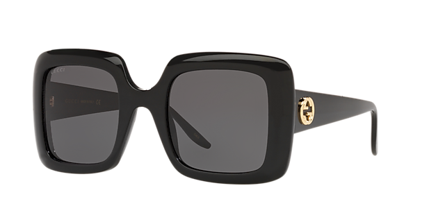 GG0896S Zwart AcetaatSunglass Frames van B24, Hoekweergave