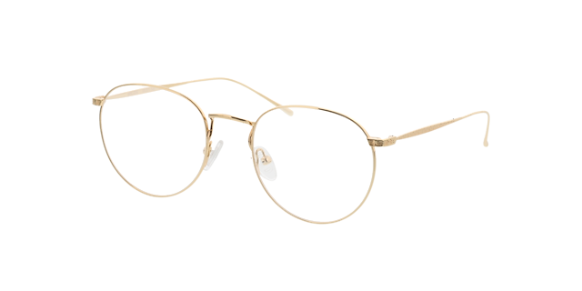 Macon Goud MetaalEyeglass Frames van B24, Hoekweergave