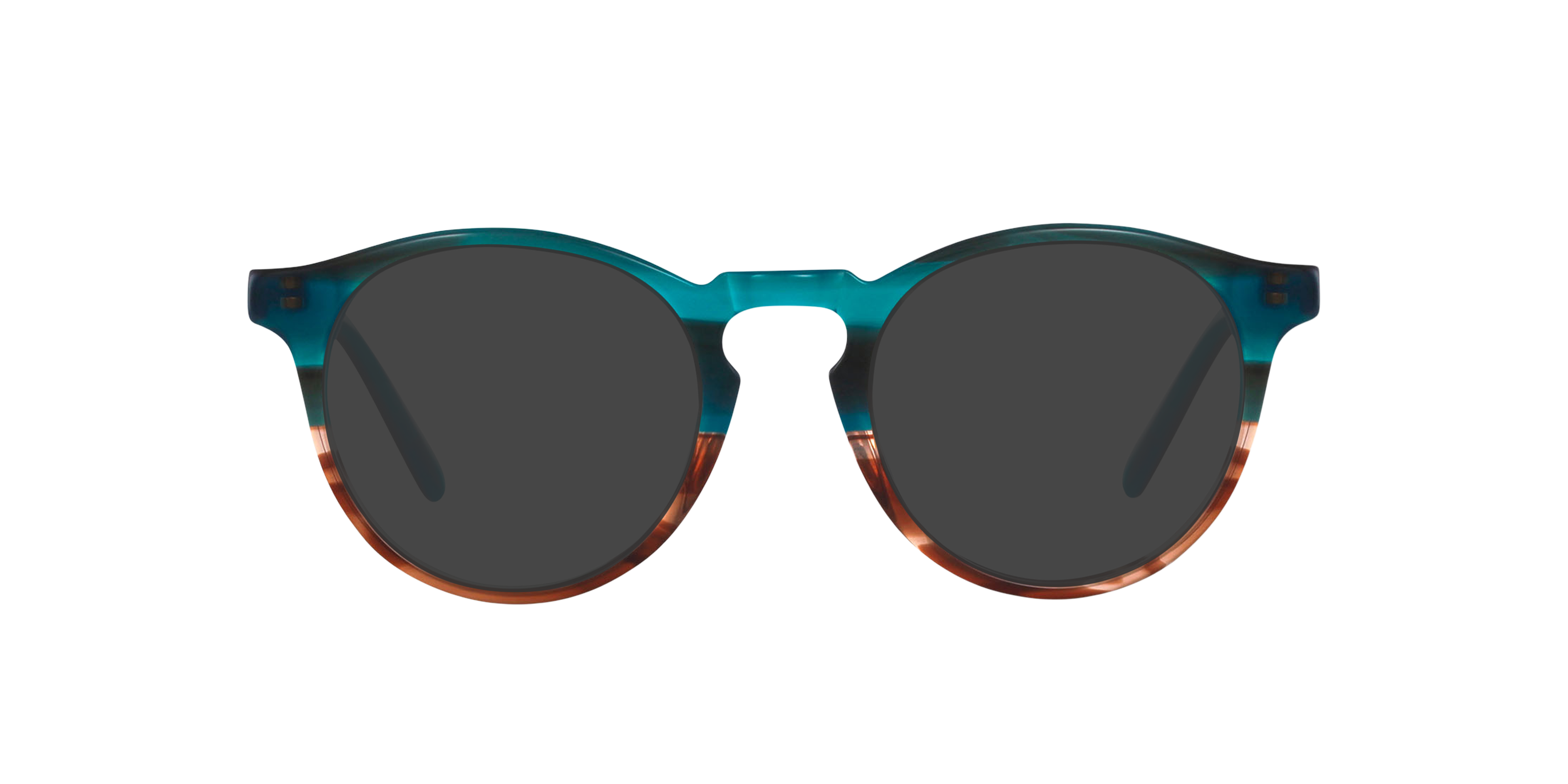 Sam Azure Fades Havana AcetaatSunglass Frames van B24, met getinte lenzen