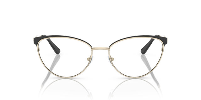 MK3064B Lichtgoud & matzwart MetaalEyeglass Frames van B24, Vooraanzicht