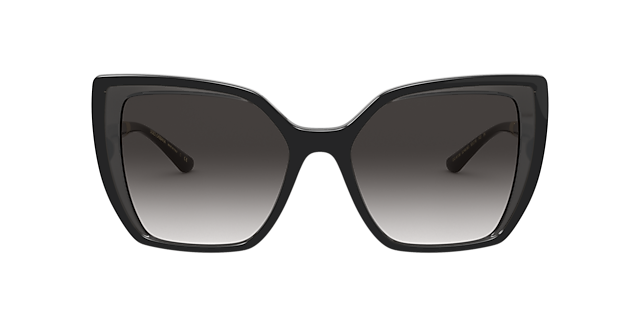 DG6138 Schwarz auf Grau transparent KunststoffSunglass Frames von B24, Vorderansicht