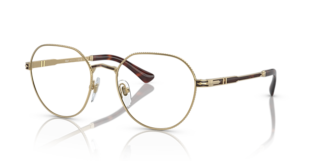 PO2486V Goud MetaalEyeglass Frames van B24, Hoekweergave