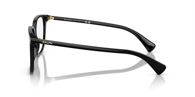 RA7147 Glanzend zwart AcetaatEyeglass Frames van B24, Zijaanzicht