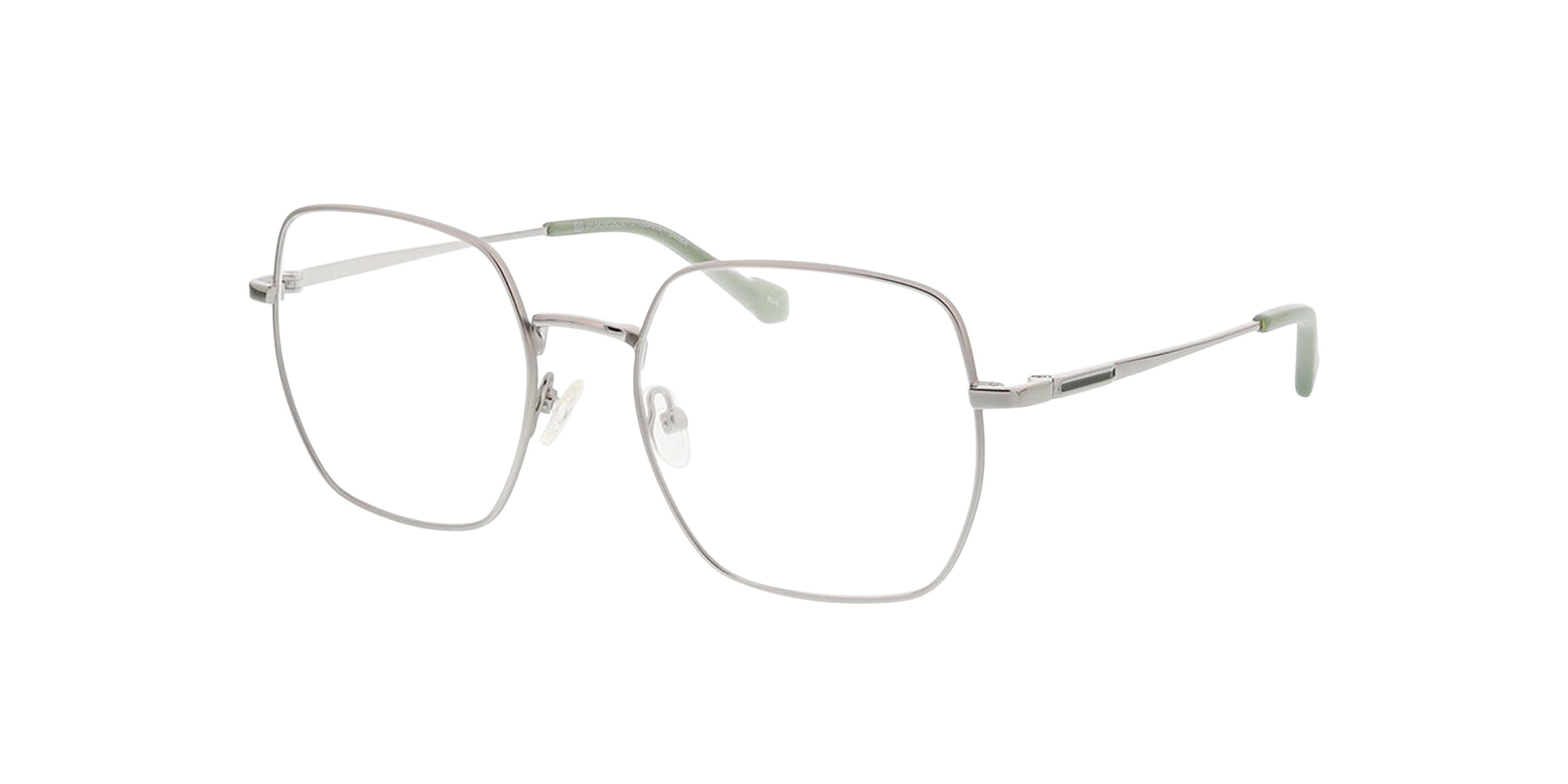 Bangkok Silber matt MetallEyeglass Frames von B24, Dreiviertelansicht