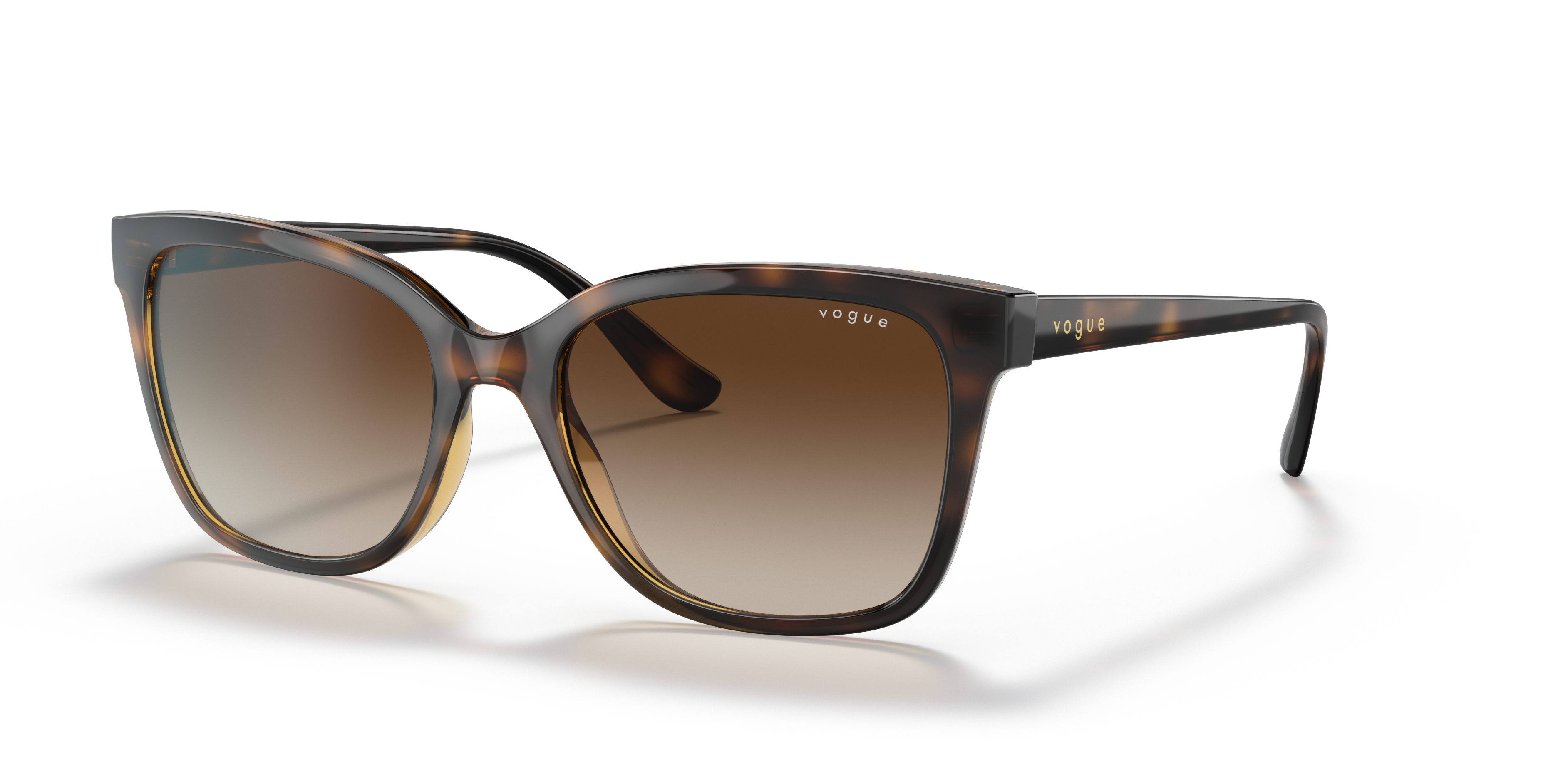 VO5426S Donker Havana KunststofSunglass Frames van B24, Hoekweergave
