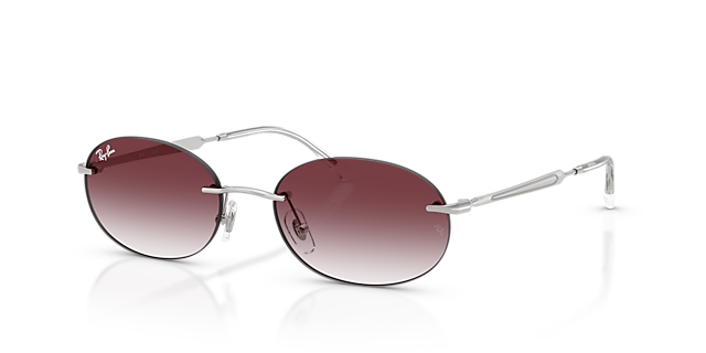 RB3767 Zilver MetaalSunglass Frames van B24, Hoekweergave