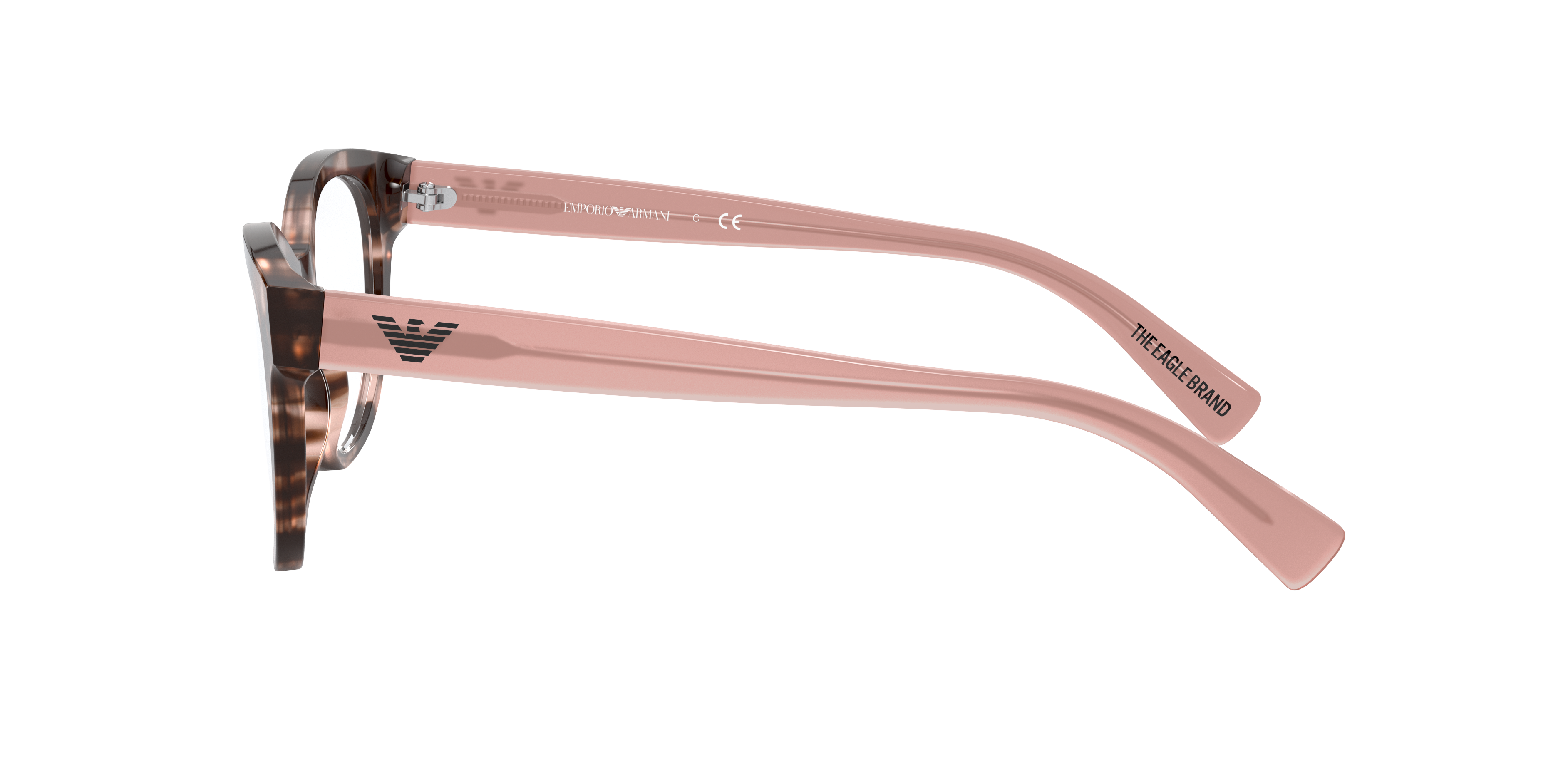 EA3162 Glänzendes Pink Havana AcetatEyeglass Frames von B24, Seitenansicht