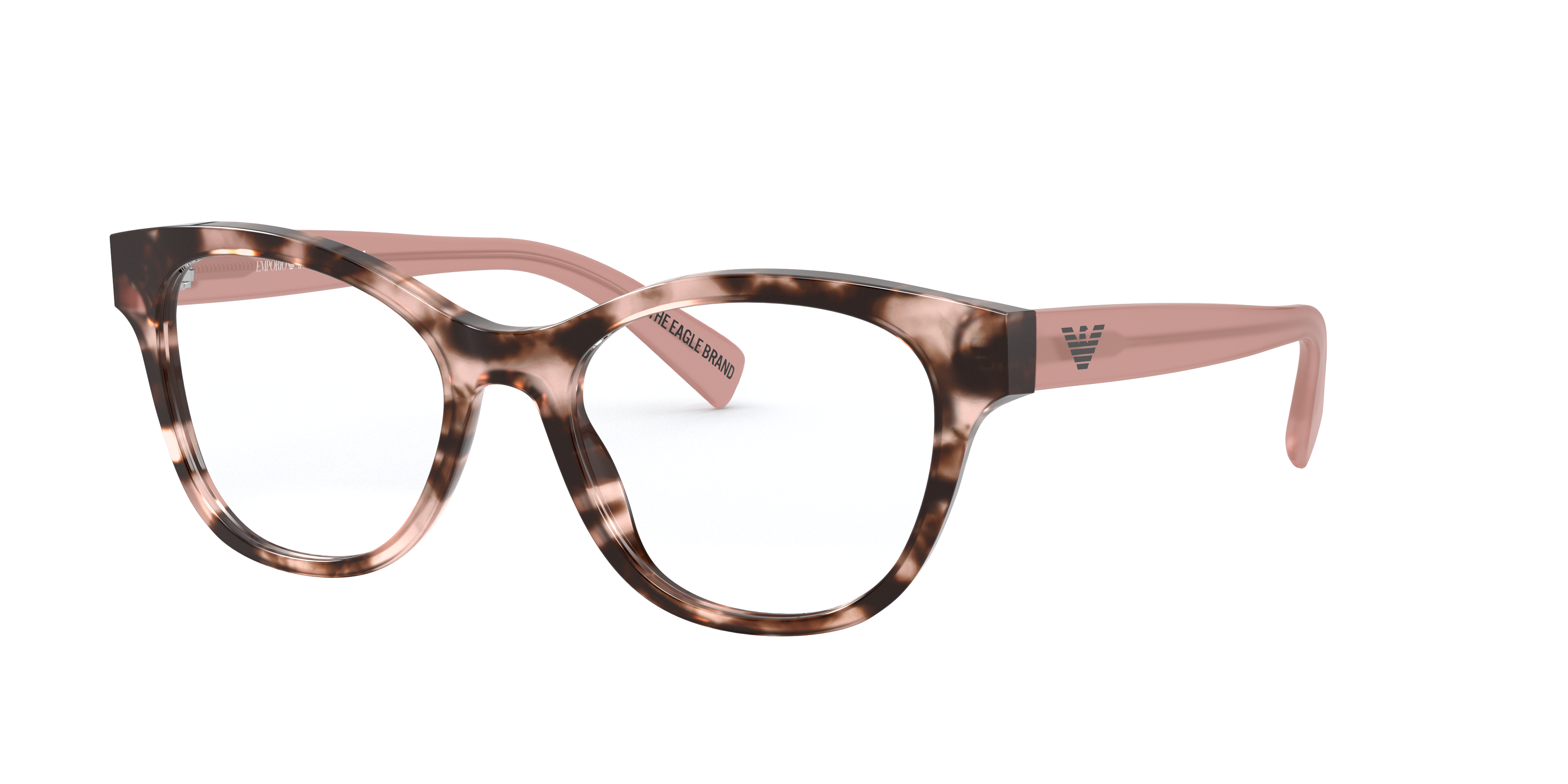 EA3162 Glänzendes Pink Havana AcetatEyeglass Frames von B24, Dreiviertelansicht