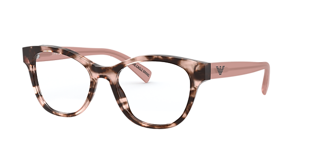EA3162 Glänzendes Pink Havana AcetatEyeglass Frames von B24, Dreiviertelansicht