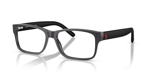 PH2117 Glanzend Transparant Grijs AcetaatEyeglass Frames van B24, Hoekweergave