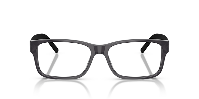 PH2117 Glanzend Transparant Grijs AcetaatEyeglass Frames van B24, Vooraanzicht