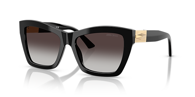 JC5031 Schwarz AcetatSunglass Frames von B24, Dreiviertelansicht