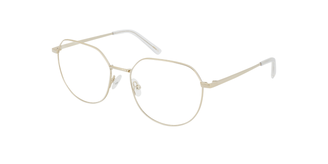 Nisrine Light Gold Metal MetaalEyeglass Frames van B24, Hoekweergave