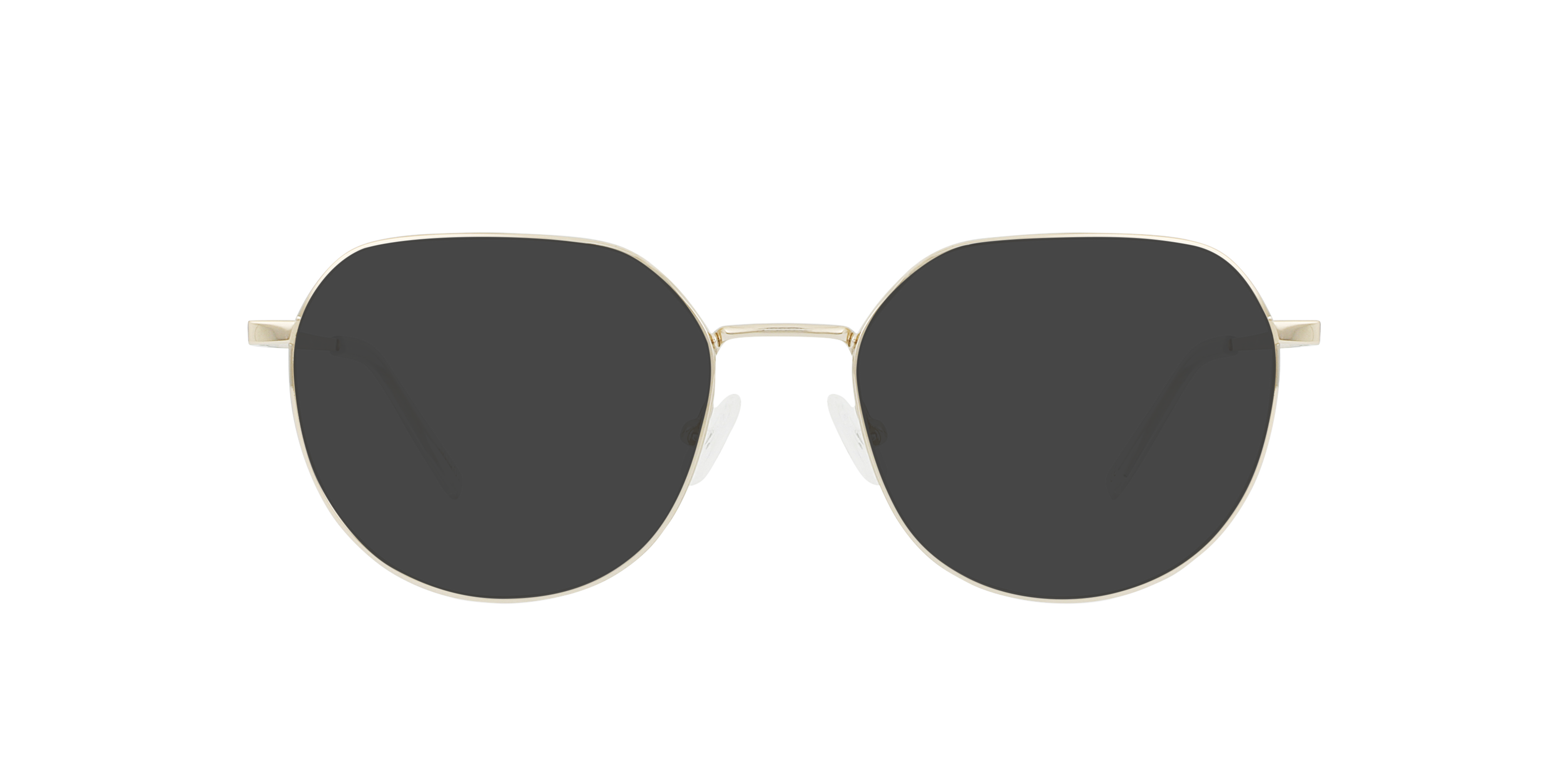 Nisrine Light Gold Metal MetallEyeglass Frames von B24, mit getönten Gläsern