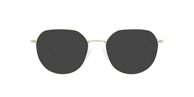 Nisrine Light Gold Metal MetaalEyeglass Frames van B24, met getinte lenzen
