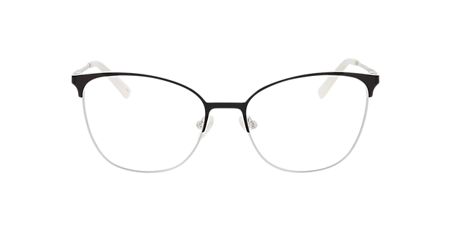 Yorkville Schwarz & Silber MetallEyeglass Frames von B24, Vorderansicht